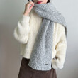 Khăn choàng cao cấp làm từ sợi lông alpaca dành cho nữ – kiểu dáng ngọt ngào, đan len mềm mại, phù hợp cho mùa đông