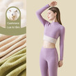 Bộ đồ giữ nhiệt nữ chất len lông cừu lót nhung dày, mặc trong mùa đông