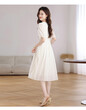 Đầm chiffon ngắn tay dáng chữ A cho nữ