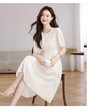 Đầm chiffon ngắn tay dáng chữ A cho nữ
