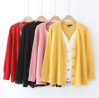 Áo khoác len cardigan nữ màu trơn