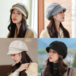Mũ nồi nữ viền cuộn vintage thu đông