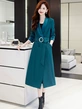 Áo khoác trench coat nữ dáng dài, phong cách thời thượng, thiết kế thắt eo tôn dáng, cổ vest