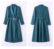 Áo khoác trench coat nữ dáng dài, phong cách thời thượng, thiết kế thắt eo tôn dáng, cổ vest