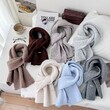 Khăn choàng len lông cừu cao cấp cho nữ mùa đông, dày dặn giữ ấm