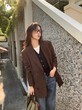 Áo khoác blazer nữ vải nhung tăm cao cấp cho mùa thu đông
