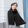 Khăn len dệt kim choàng cổ ấm áp cho cặp đôi, phong cách mùa thu đông 