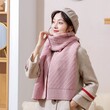 Khăn len dệt kim choàng cổ ấm áp cho cặp đôi, phong cách mùa thu đông 