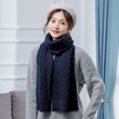 Khăn len dệt kim choàng cổ ấm áp cho cặp đôi, phong cách mùa thu đông 