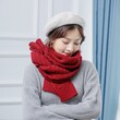 Khăn len dệt kim choàng cổ ấm áp cho cặp đôi, phong cách mùa thu đông 