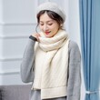 Khăn len dệt kim choàng cổ ấm áp cho cặp đôi, phong cách mùa thu đông 