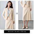 Bộ vest nữ công sở xuân thu , áo blazer và chân váy - ảnh 1