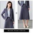Bộ vest nữ công sở xuân thu , áo blazer và chân váy - ảnh 2