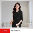 Set váy công sở nữ kèm áo vest tay lửng xuân hè - ảnh 8