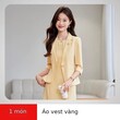 Set váy công sở nữ kèm áo vest tay lửng xuân hè - ảnh 5