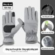 Găng tay đi tuyết giữ ấm nam, nữ thu đông cảm giác mềm mịn... - ảnh 1