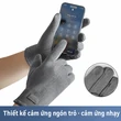 Găng tay nam mùa đông cảm ứng vải nhung Đức tự làm ấm dày dặn giữ ấm, kiểu Hàn casual
