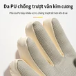 Găng tay nữ mùa đông cảm ứng, găng trượt tuyết đi ngoài trời chống nước chống gió giữ ấm, lót lông, leo núi