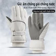 Găng tay trượt tuyết giữ ấm mùa đông cho nam nữ, dày dặn, chống tạt nước, chống trượt, cảm ứng mùa đông