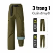 Quần chống nước 3 trong 1 nam nữ, có thể tháo rời, lót lông... - ảnh 11