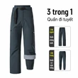 Quần chống nước 3 trong 1 nam nữ, có thể tháo rời, lót lông... - ảnh 14