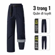 Quần chống nước 3 trong 1 nam nữ, có thể tháo rời, lót lông... - ảnh 15