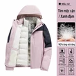 Áo khoác đi tuyết outdoor 3 trong 1 nam nữ lót lông dày dặn, ruột... - ảnh 4