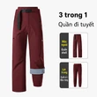 Quần trượt tuyết 3 trong 1 chống thấm nước và chắn gió nam... - ảnh 10