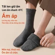 Tất len nam nữ lót lông dày giữ ấm, chống lạnh mùa thu đông