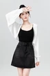 Áo khoác len cardigan nữ dài tay màu be, dệt kim lỗ thoáng, dáng... - ảnh 2