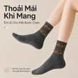 Tất nữ họa tiết da báo cổ dài mùa đông