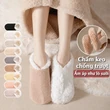 Tất nữ chống trượt lót lông cừu giữ ấm dày