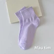 Tất nữ ngắn màu kẹo ngọt mỏng nhẹ - ảnh 1