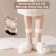 Tất nữ cổ trung mùa đông lót lông giữ ấm
