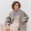 Khăn len liền cổ 2 trong 1, thiết kế dây rút đơn giản màu... - ảnh 3