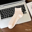 Tất nữ mùa hè vải cotton mỏng phối lưới, dáng cổ ngắn... - ảnh 5