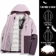 Áo khoác nam nữ outdoor 3 trong 1 chống nước, có lớp lót lông vũ... - ảnh 1