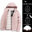 Áo khoác nam nữ outdoor 3 trong 1 chống nước, có lớp lót lông vũ... - ảnh 2