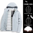 Áo khoác nam nữ outdoor 3 trong 1 chống nước, có lớp lót lông vũ... - ảnh 4