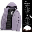 Áo khoác nam nữ outdoor 3 trong 1 chống nước, có lớp lót lông vũ... - ảnh 18