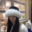 Mũ lông mùa đông dày chống gió đông bắc cho nữ - ảnh 3