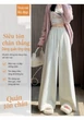 Quần nữ ống rộng dệt kim, dáng suông, chất vải rủ mềm, dễ... - ảnh 1