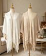 Áo khoác dài phong cách dân tộc hot trend thiết kế mới thời thượng kiểu dáng khoác hờ dạng kimono có tua rua