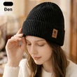 Mũ len nam nữ dệt kim thu đông 2 lớp dày dặn giữ ấm, chống... - ảnh 2