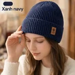 Mũ len nam nữ dệt kim thu đông 2 lớp dày dặn giữ ấm, chống... - ảnh 9