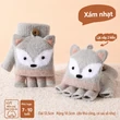 Găng tay len nửa ngón có nắp lật giữ ấm mùa đông hình cáo... - ảnh 3