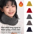 Khăn ống cổ nữ giữ ấm cổ mùa đông, dệt kim chui đầu, kiểu vắt chéo chống gió