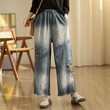 Quần jean ống rộng phong cách nghệ thuật cho nữ