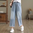 Quần jean ống rộng phong cách nghệ thuật cho nữ