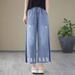 Quần jean ống rộng phong cách nghệ thuật cho nữ